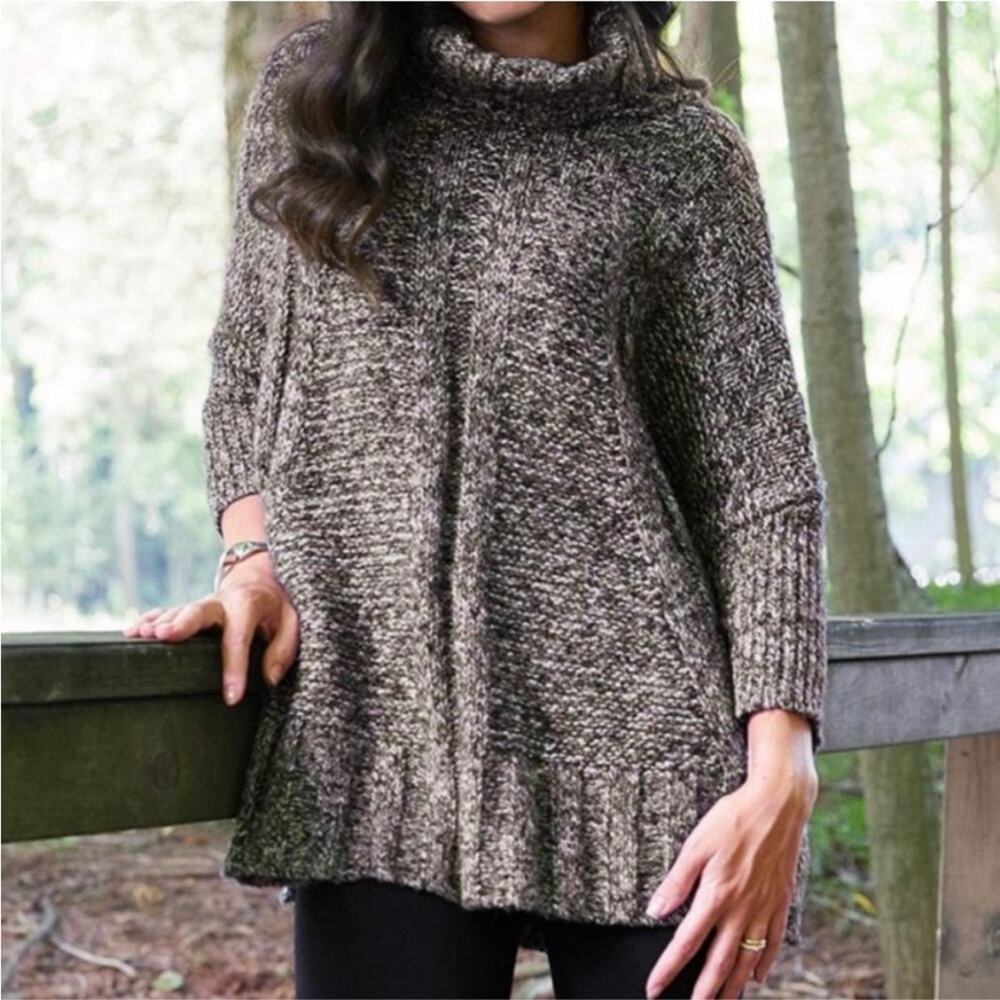 NEW Matilda Jane Evening Stroll Cotton Blend Turtleneck Poncho Sweater XS/S